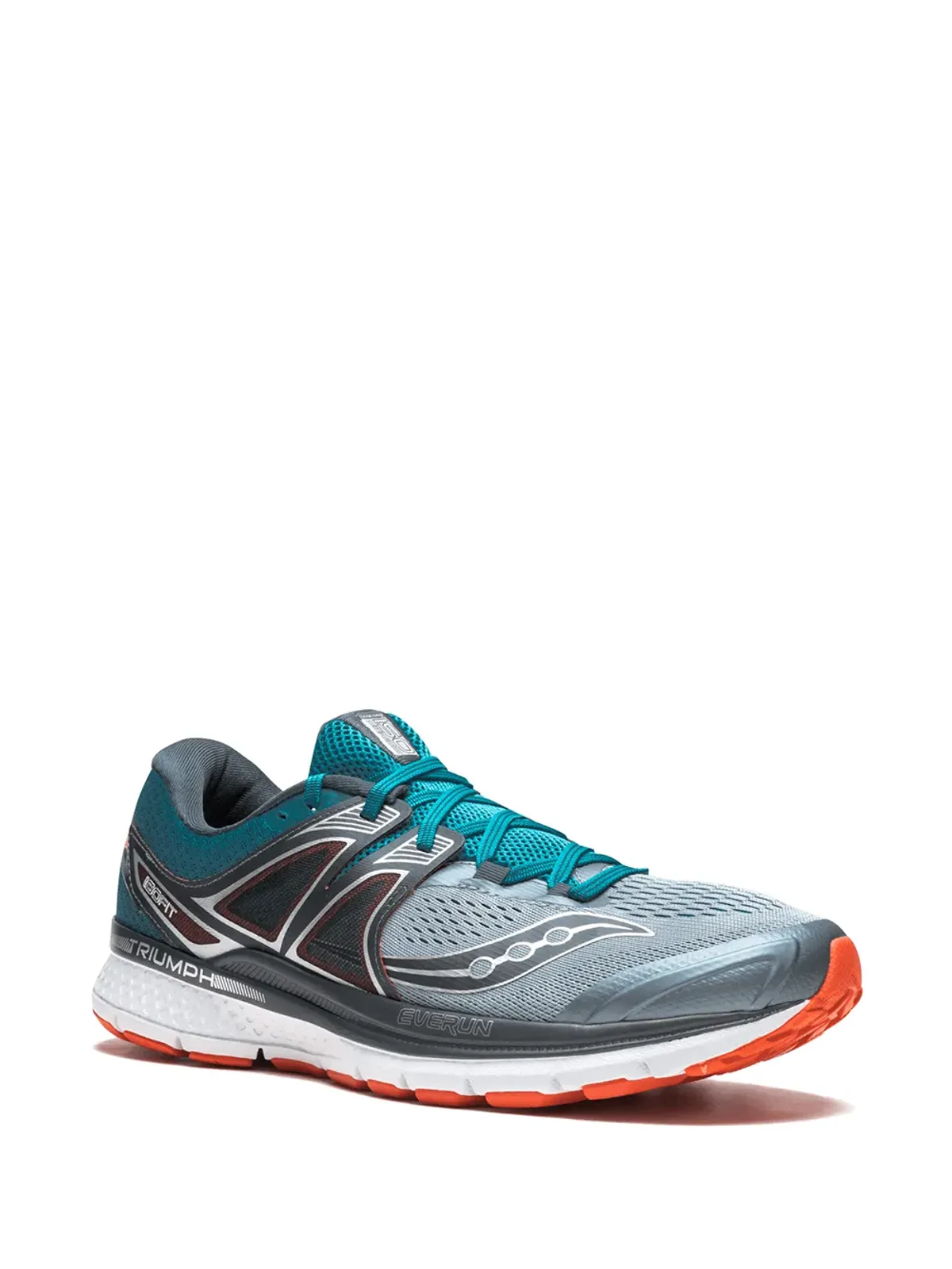 Saucony Triumph ISO 3 グレー/ブルー/レッド スニーカー - 画像2