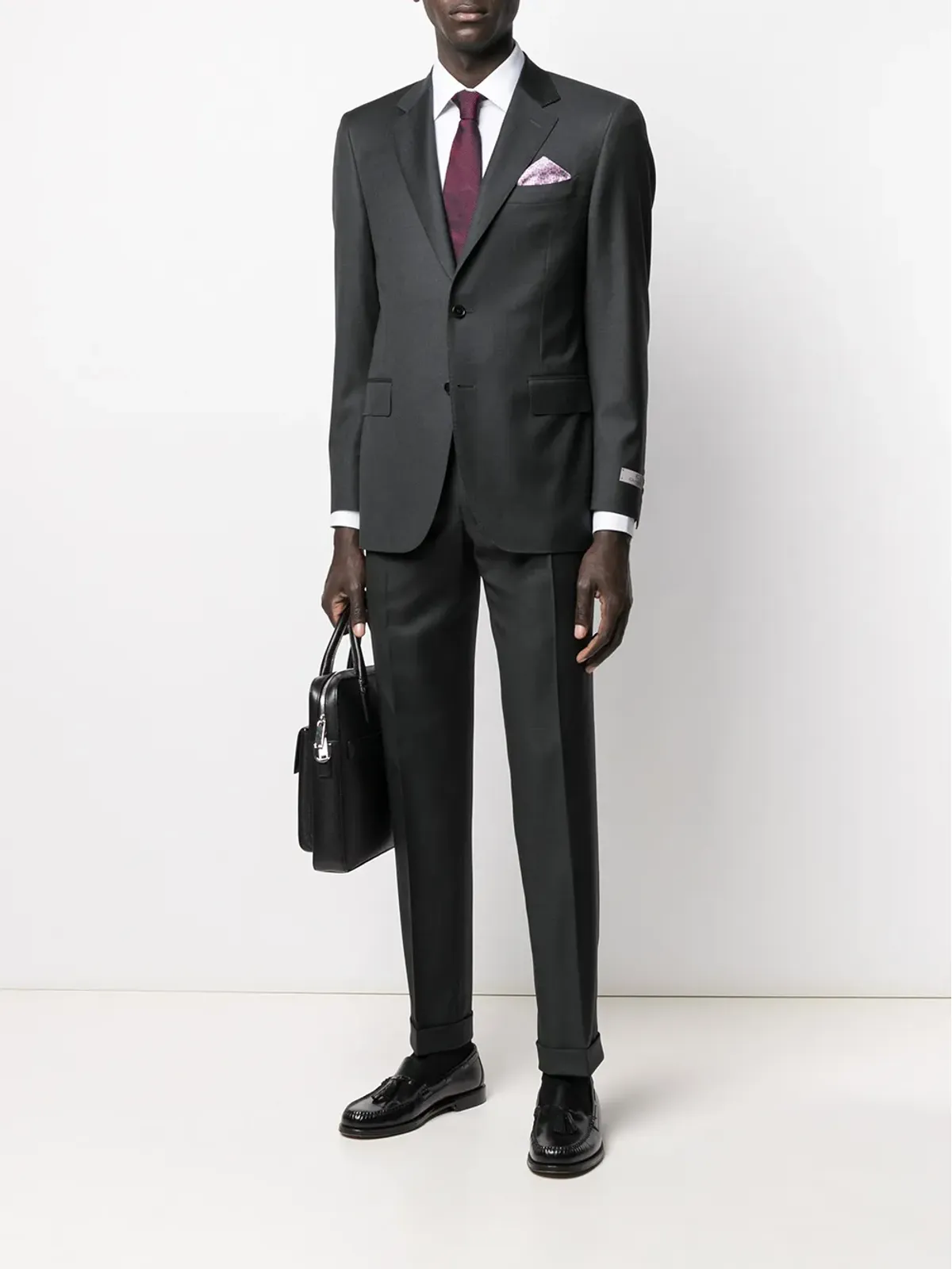 Canali ウールのシングルブレストスーツ - 画像2