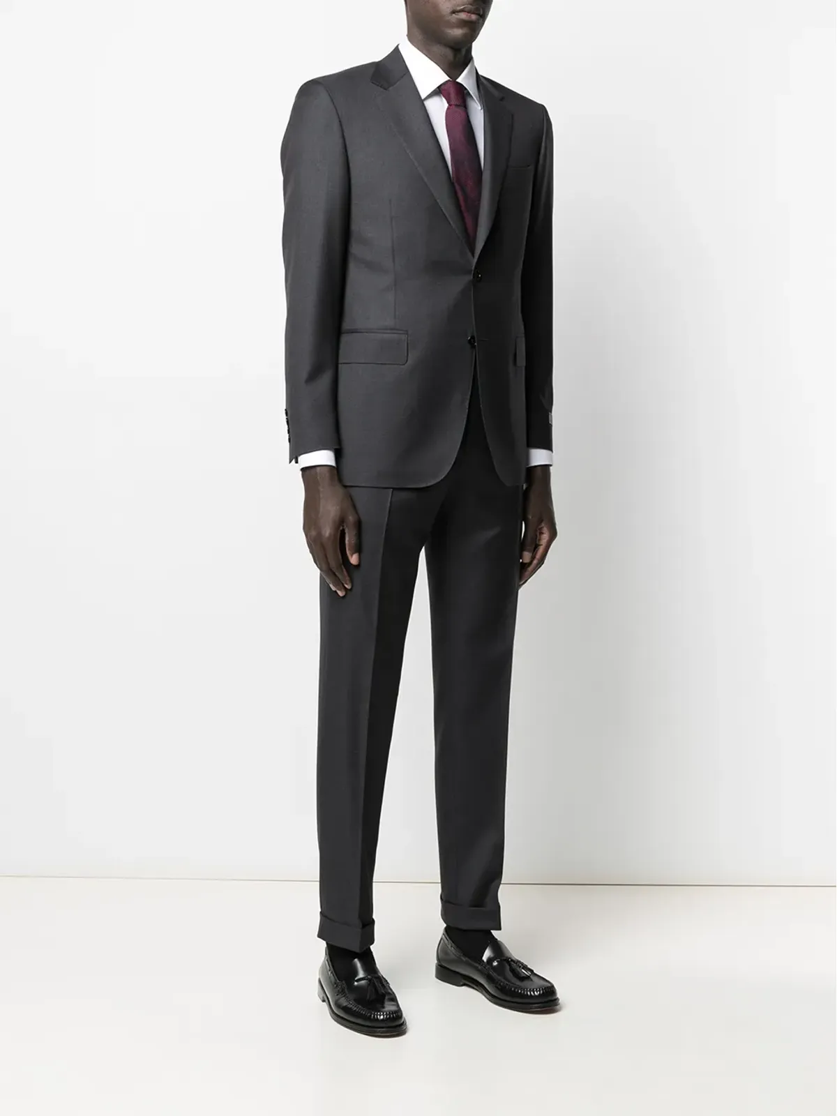 Canali ウールのシングルブレストスーツ - 画像3