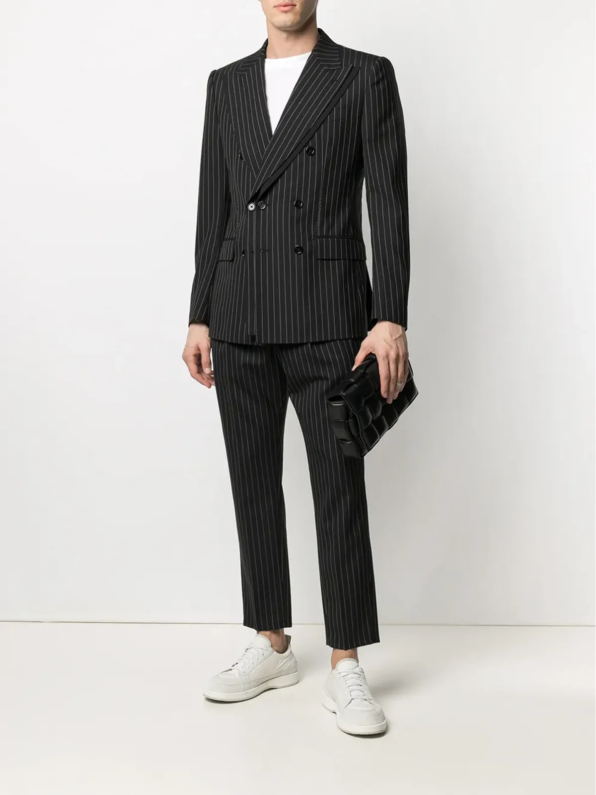 Dolce & Gabbana クロップドピンストライプパンツ - 画像2