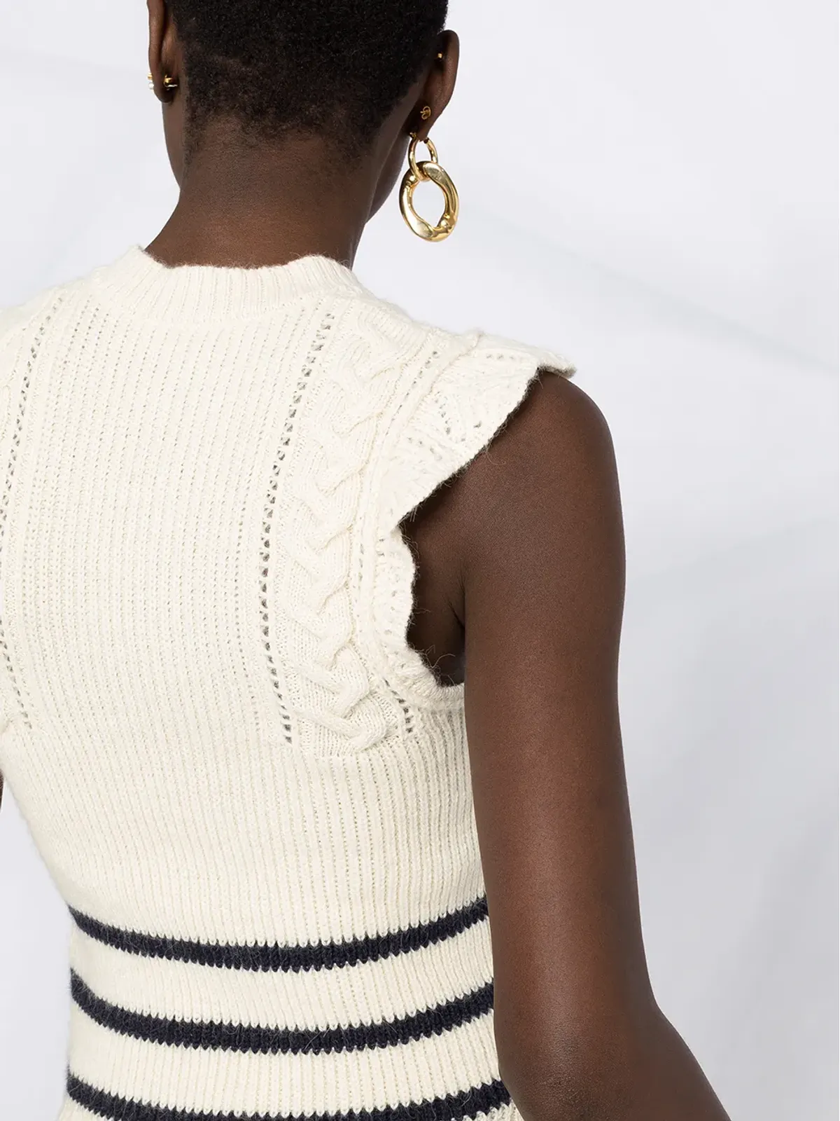 DSQUARED2 フリル付きノースリーブニットトップ - Neutrals - 画像3