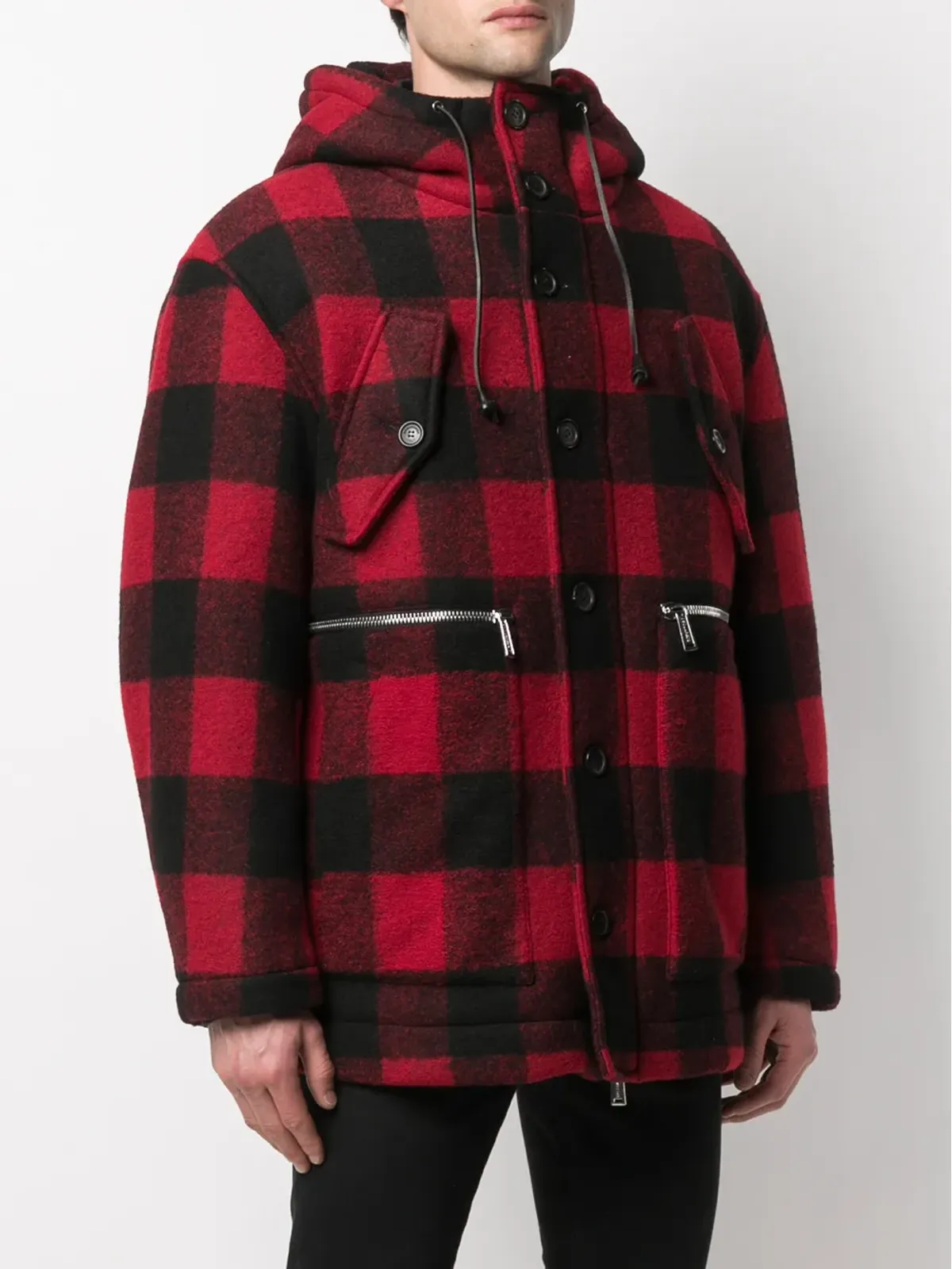 DSQUARED2 チェック柄のシングルブレストコート - 画像3