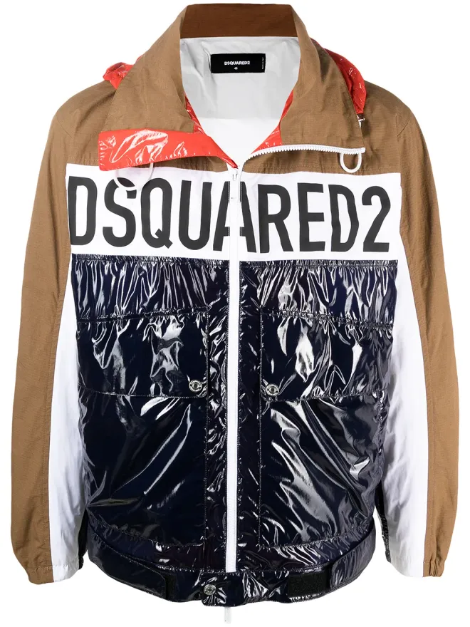 Dsquared2 DSQUARED2 ロゴプリント カラーブロック ウィンドブレーカーの商品画像