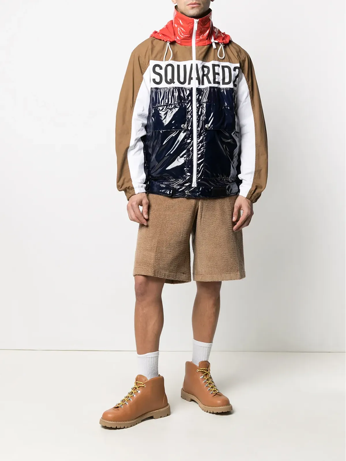 DSQUARED2 ロゴプリント カラーブロック ウィンドブレーカー - 画像2