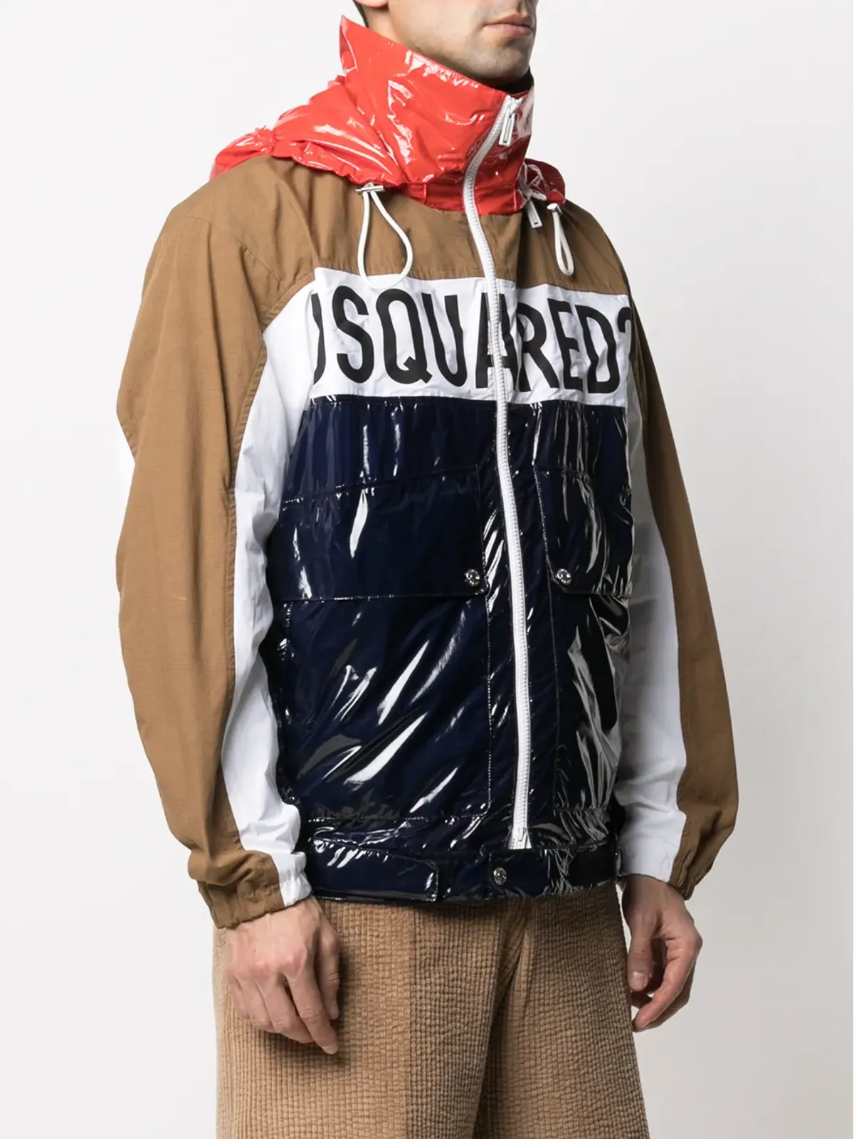 DSQUARED2 ロゴプリント カラーブロック ウィンドブレーカー - 画像3