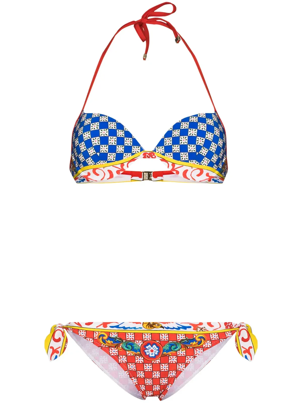 Dolce & Gabbana Carretto柄三角ビキニ - 画像1