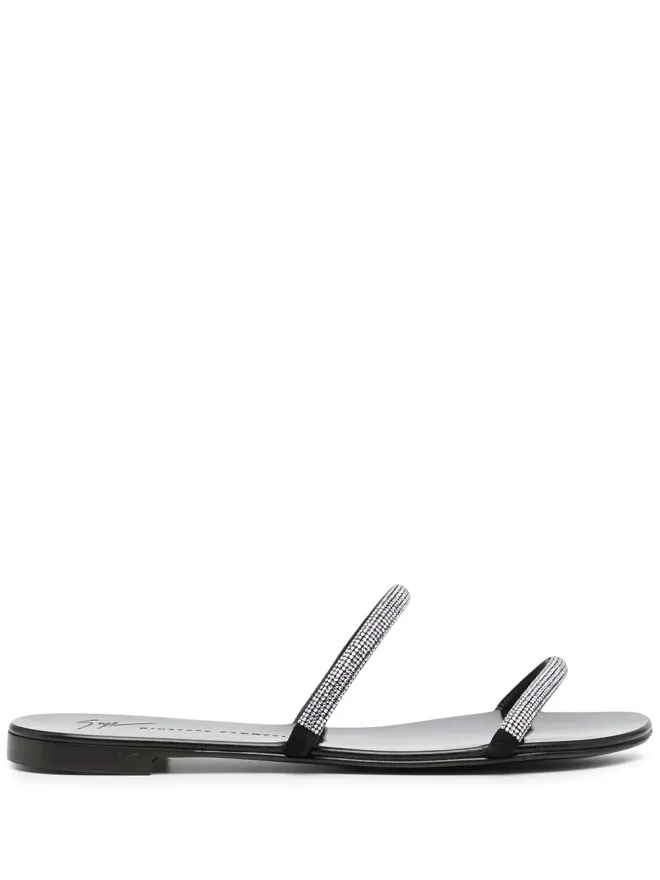 Giuseppe Zanotti Giuseppe Zanotti Croisette クリスタル装飾サンダル ブラックの商品画像