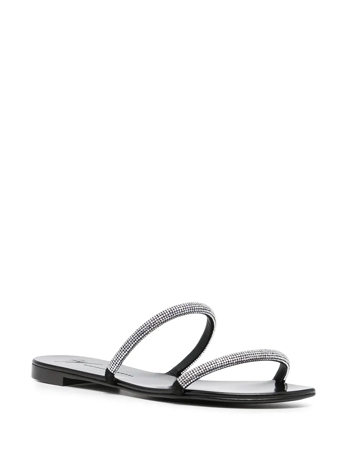 Giuseppe Zanotti Croisette クリスタル装飾サンダル ブラック - 画像2