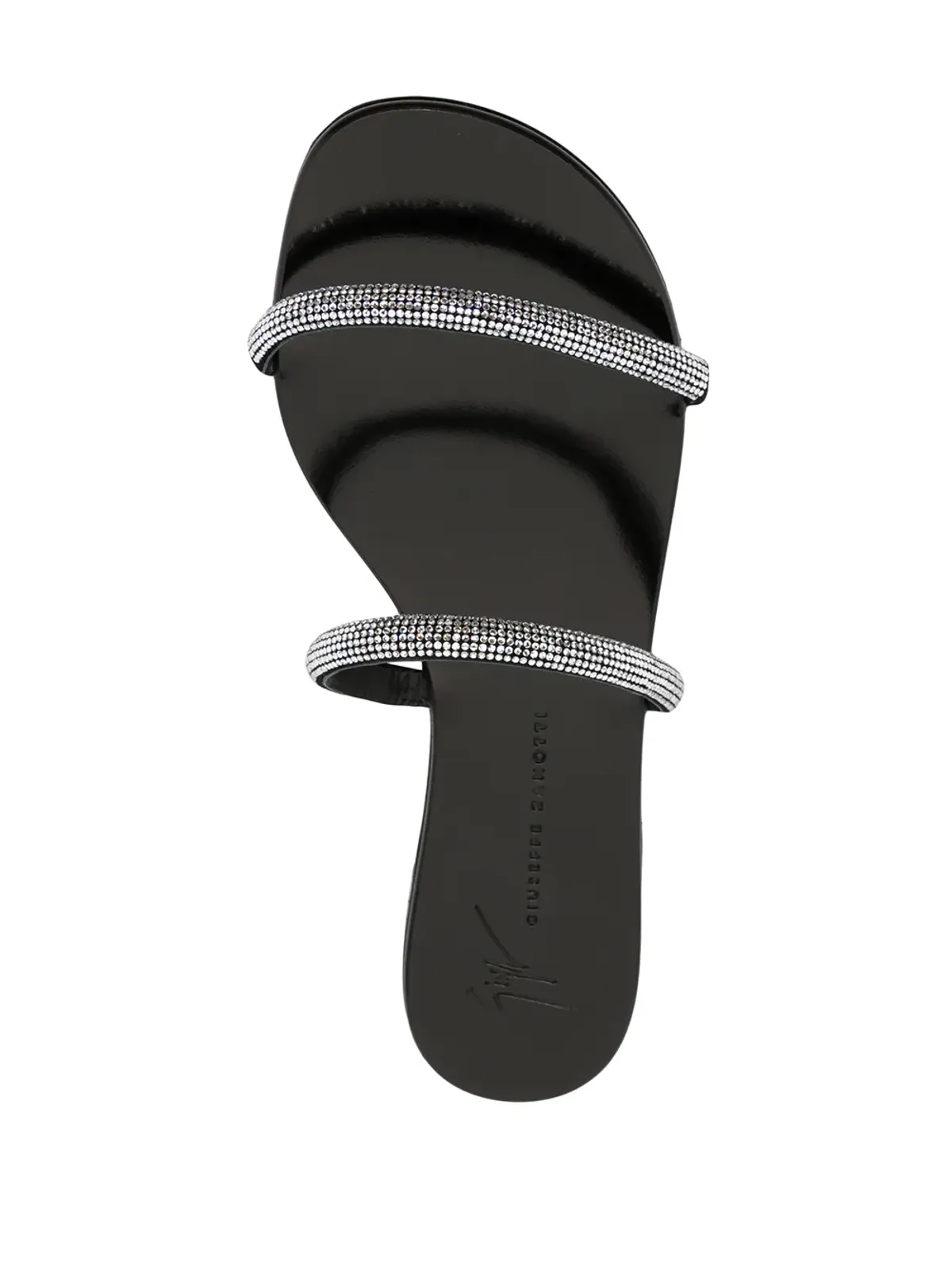 Giuseppe Zanotti Croisette クリスタル装飾サンダル ブラック - 画像4