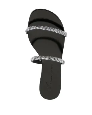Giuseppe Zanotti Croisette クリスタル装飾サンダル ブラック - サムネイル4
