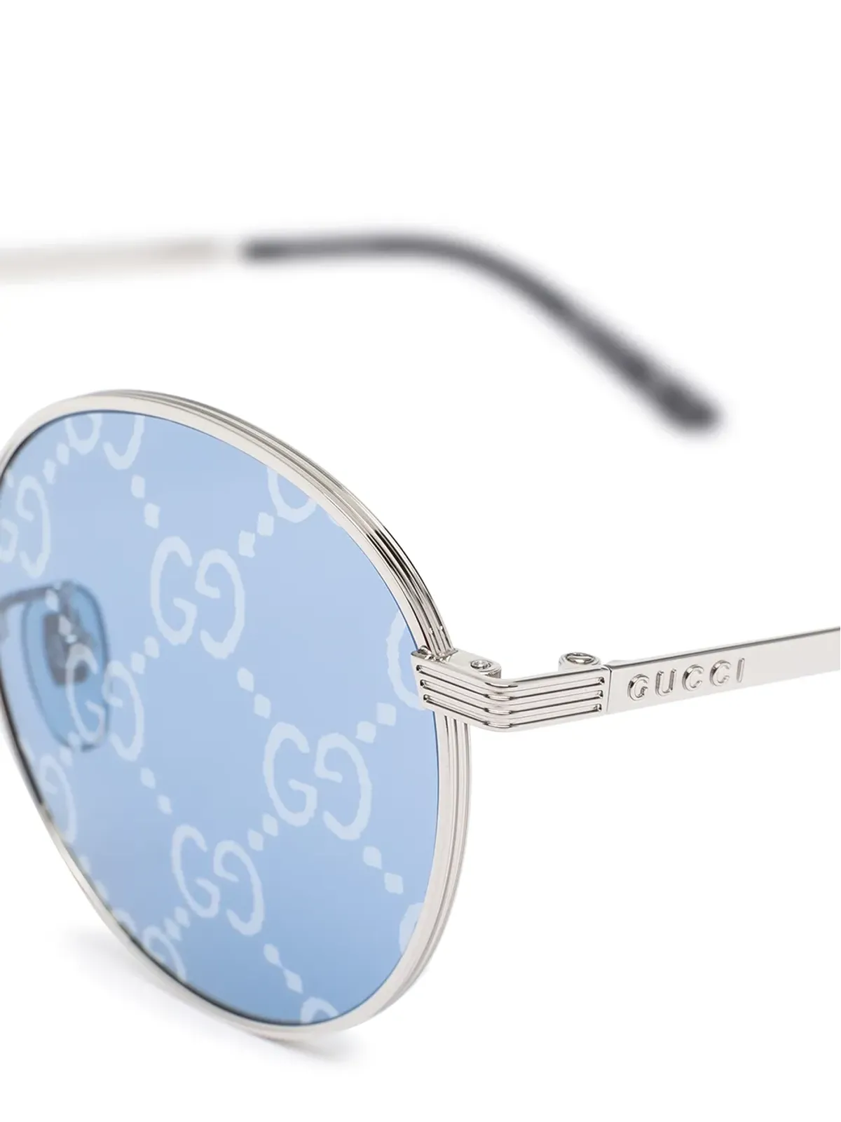 Gucci Eyewear GGレンズ丸型フレーム サングラス - 画像3