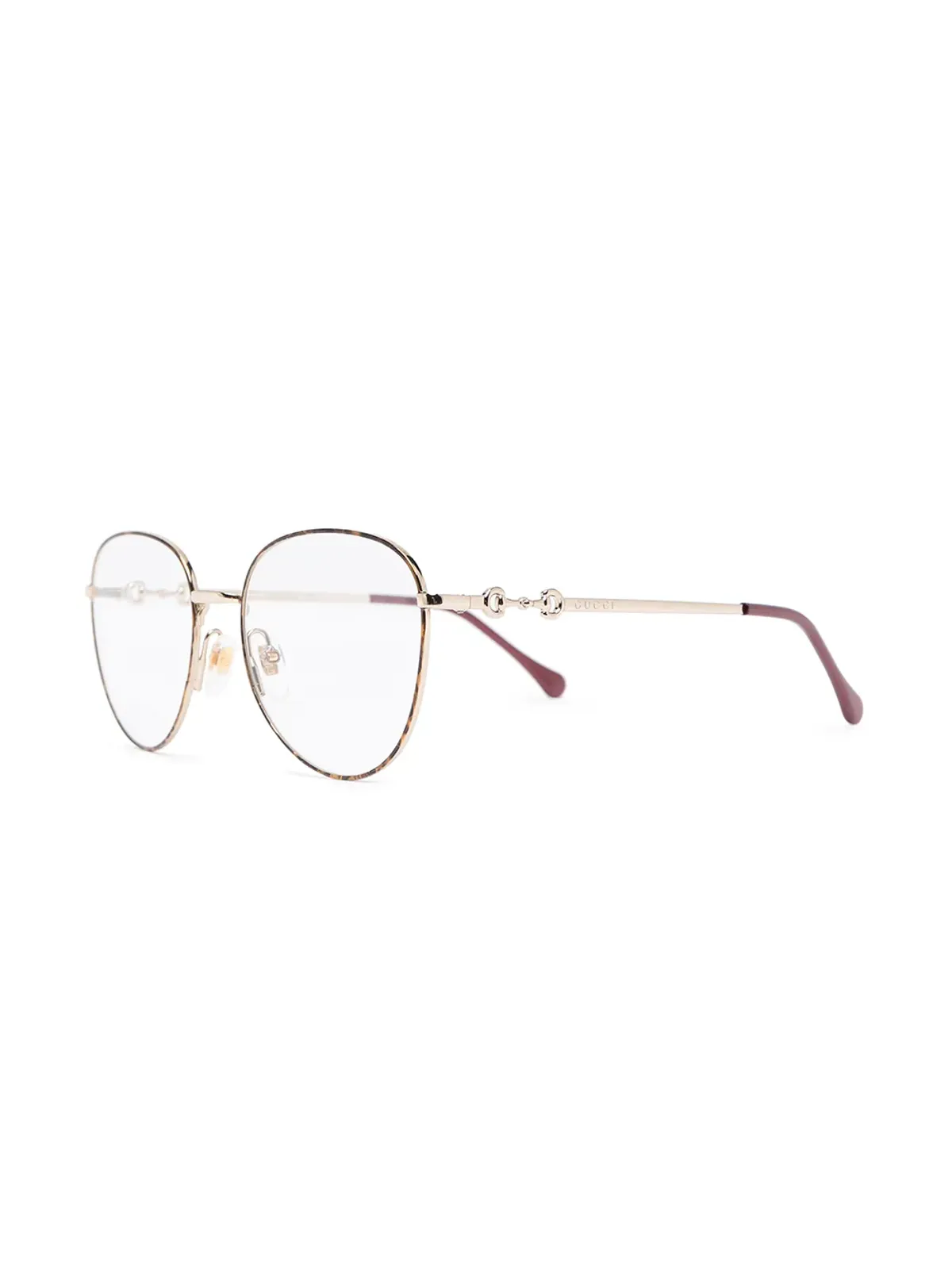 Gucci Eyewear 丸型フレーム眼鏡 - ゴールド - 画像2