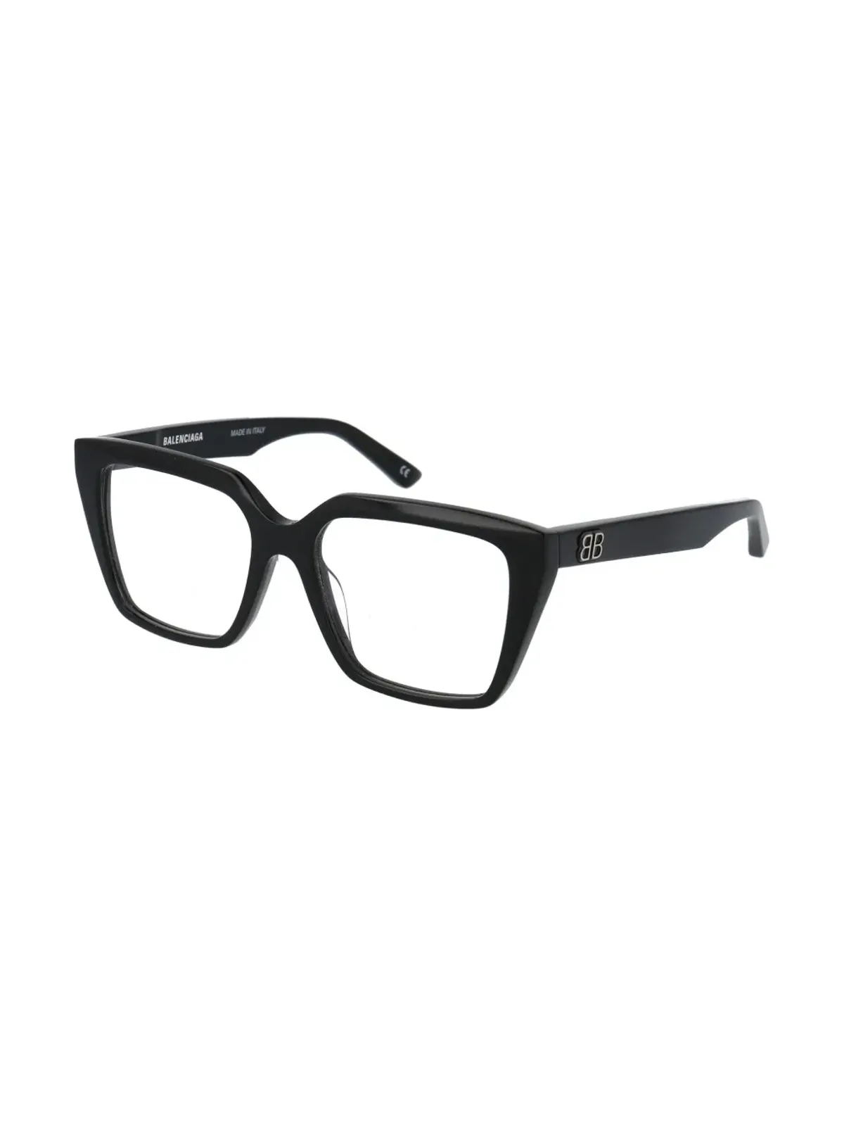 Balenciaga Eyewear スクエアフレーム ロゴディテール メガネ - ブラック - 画像2