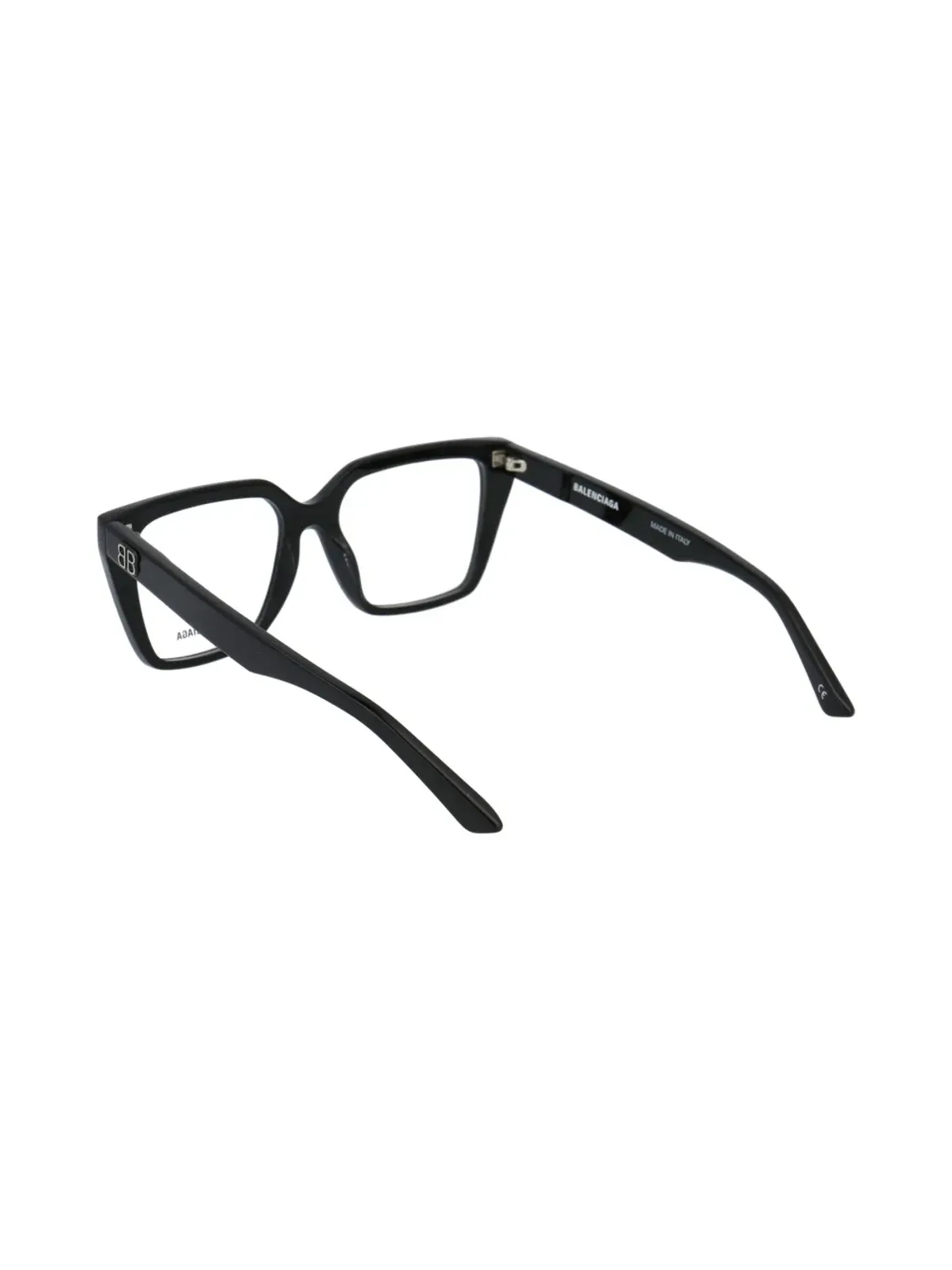 Balenciaga Eyewear スクエアフレーム ロゴディテール メガネ - ブラック - 画像4