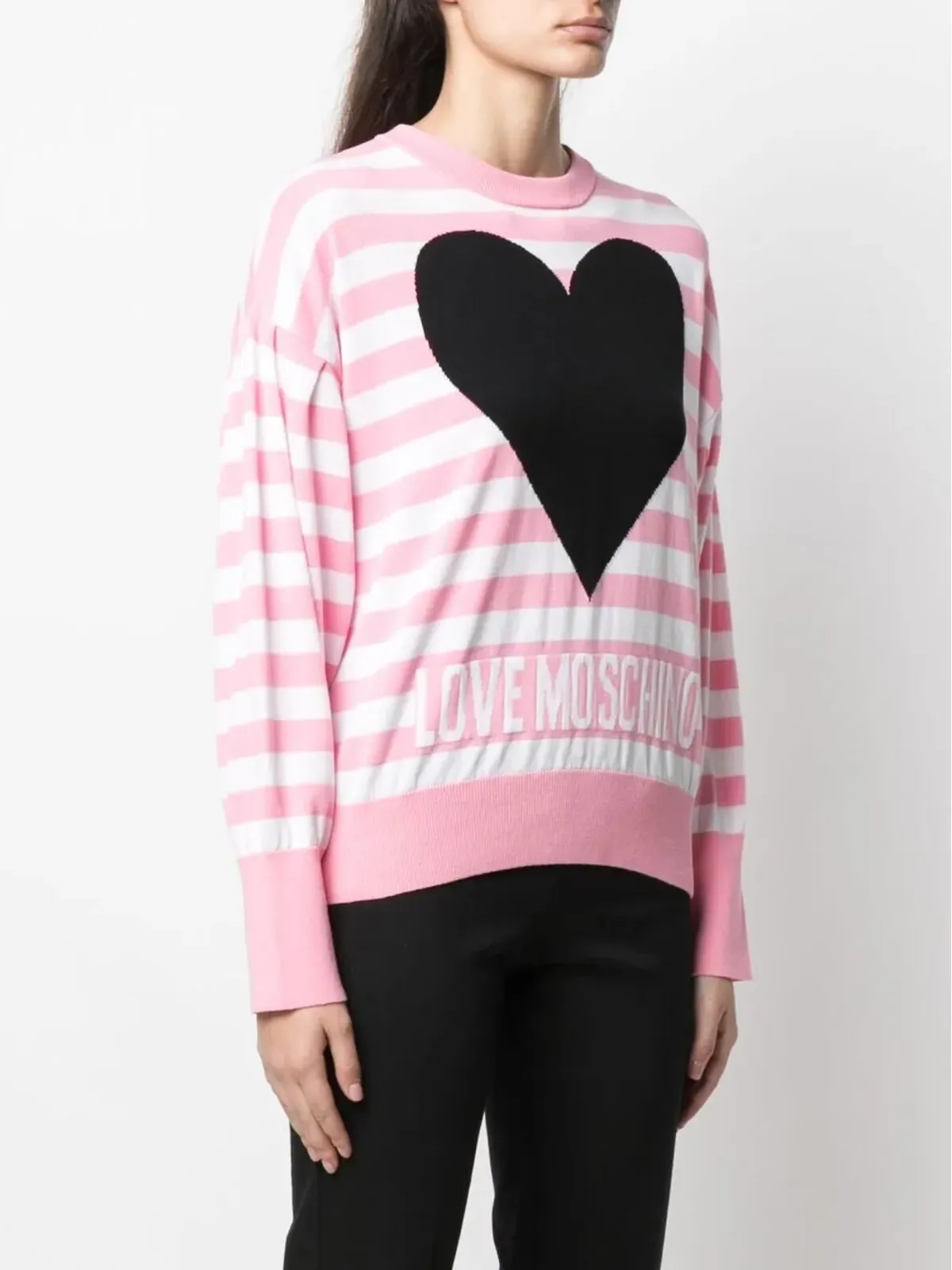 Love Moschino ストライプ柄 ロゴプリント スウェットシャツ - 画像3
