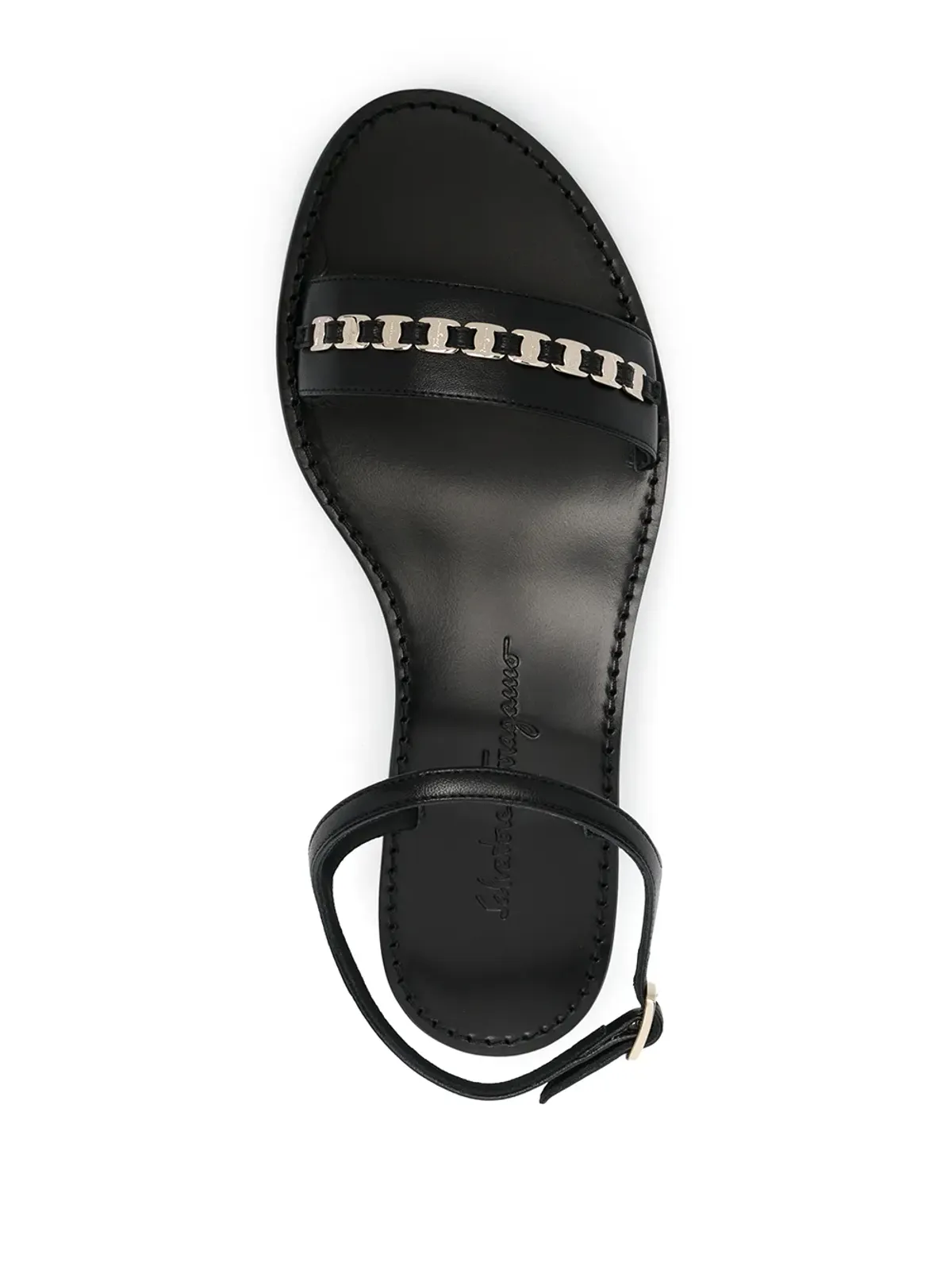 Ferragamo tiny Vara bow appliqué trim sandals - Black - 画像4