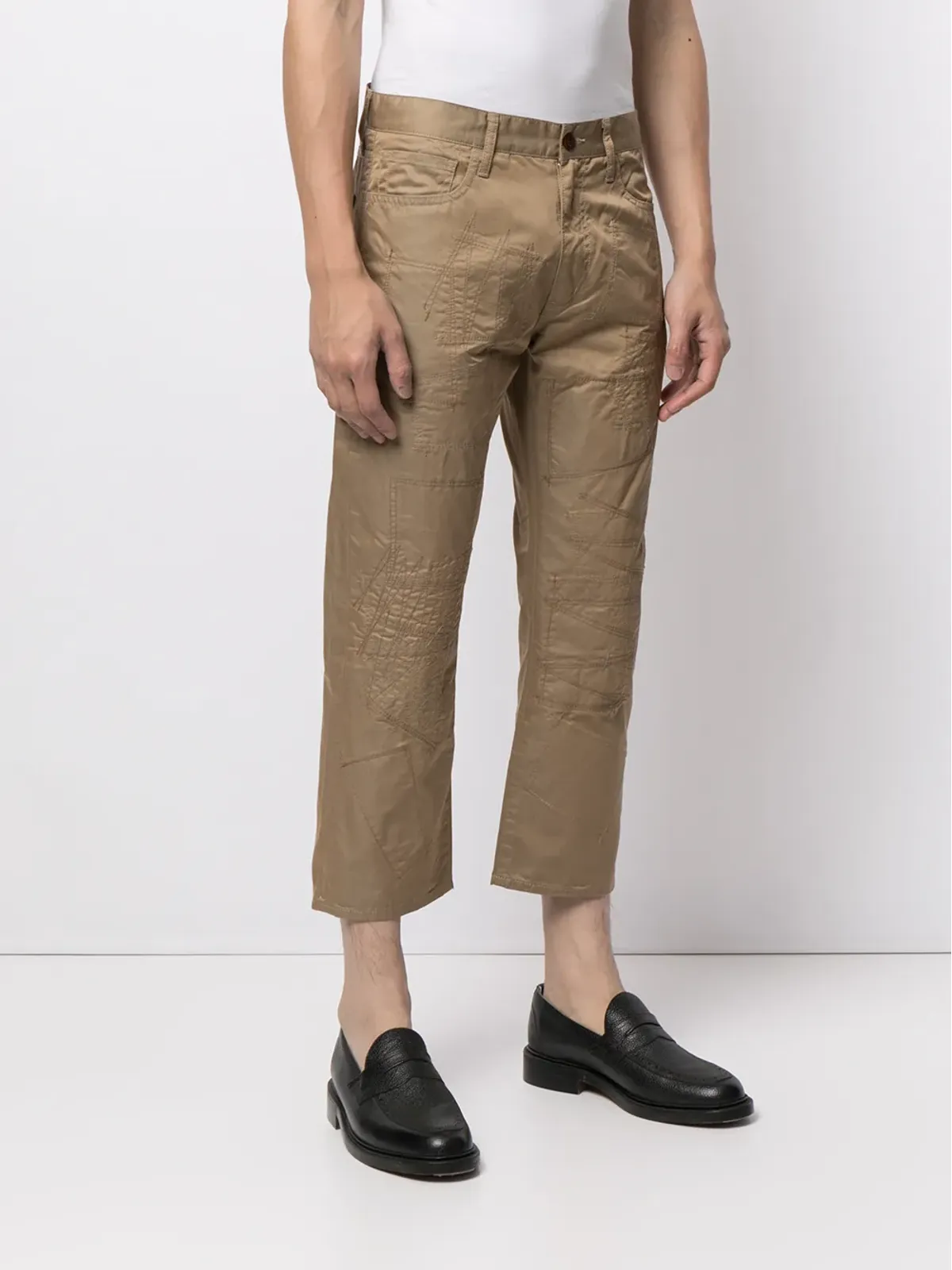 Junya Watanabe MAN 刺繍入りクロップドチノパンツ - 画像3
