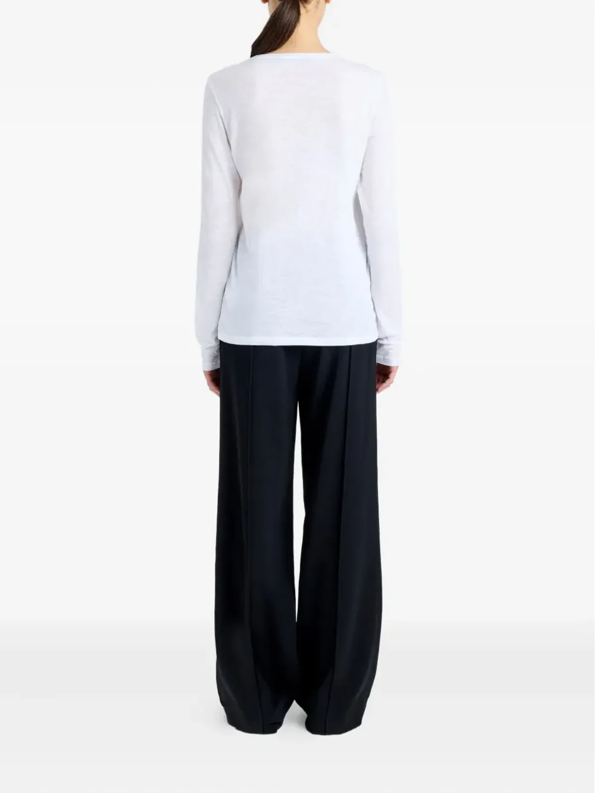 Proenza Schouler 長袖ジャージーTシャツ ホワイト - 画像4