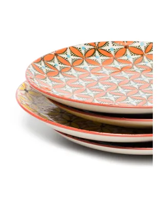 POLSPOTTEN Hippy dinner plate set - Red - サムネイル2