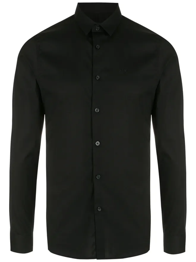 Armani Exchange Armani Exchange ボタンフロントシャツ - ブラックの商品画像