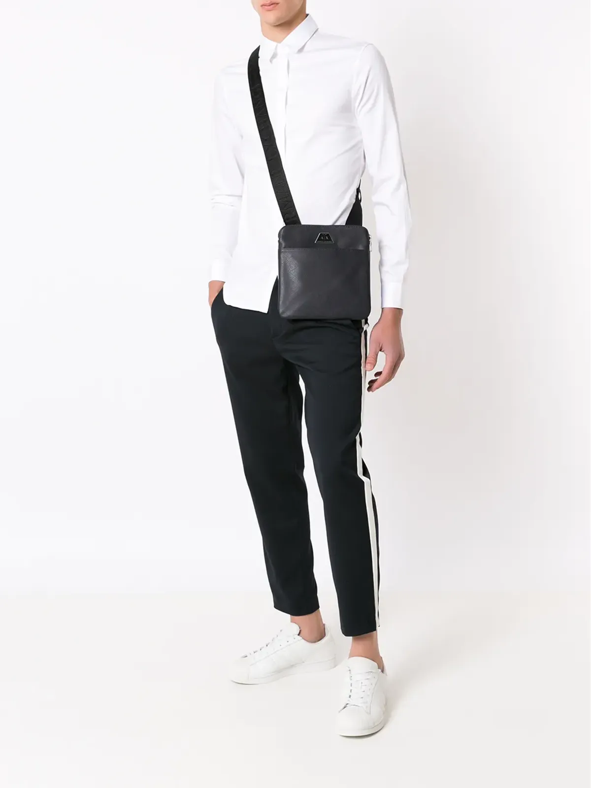 Armani Exchange スリムカット テーラード長袖シャツ - White - 画像2