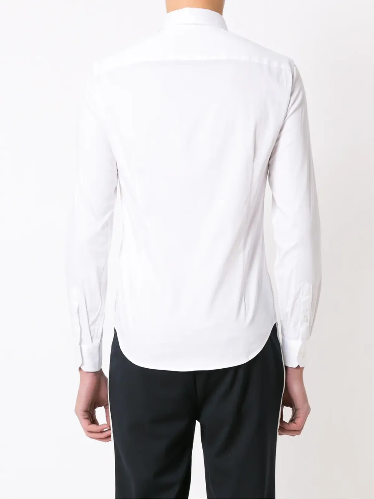 Armani Exchange スリムカット テーラード長袖シャツ - White - 画像4