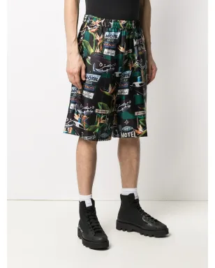 Givenchy カープリント ストレートレッグショーツ - ブラック - サムネイル3