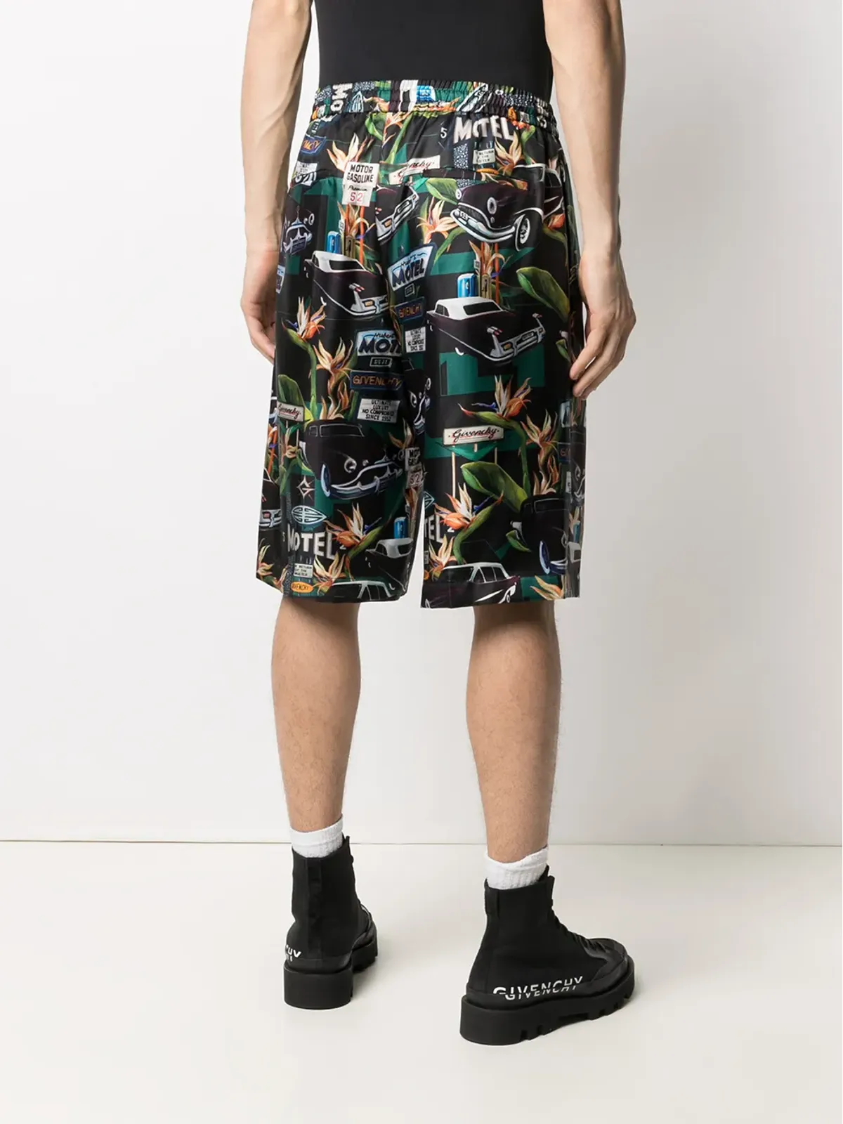 Givenchy カープリント ストレートレッグショーツ - ブラック - 画像4
