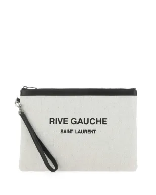 Saint Laurent ロゴプリント クラッチ - サムネイル1