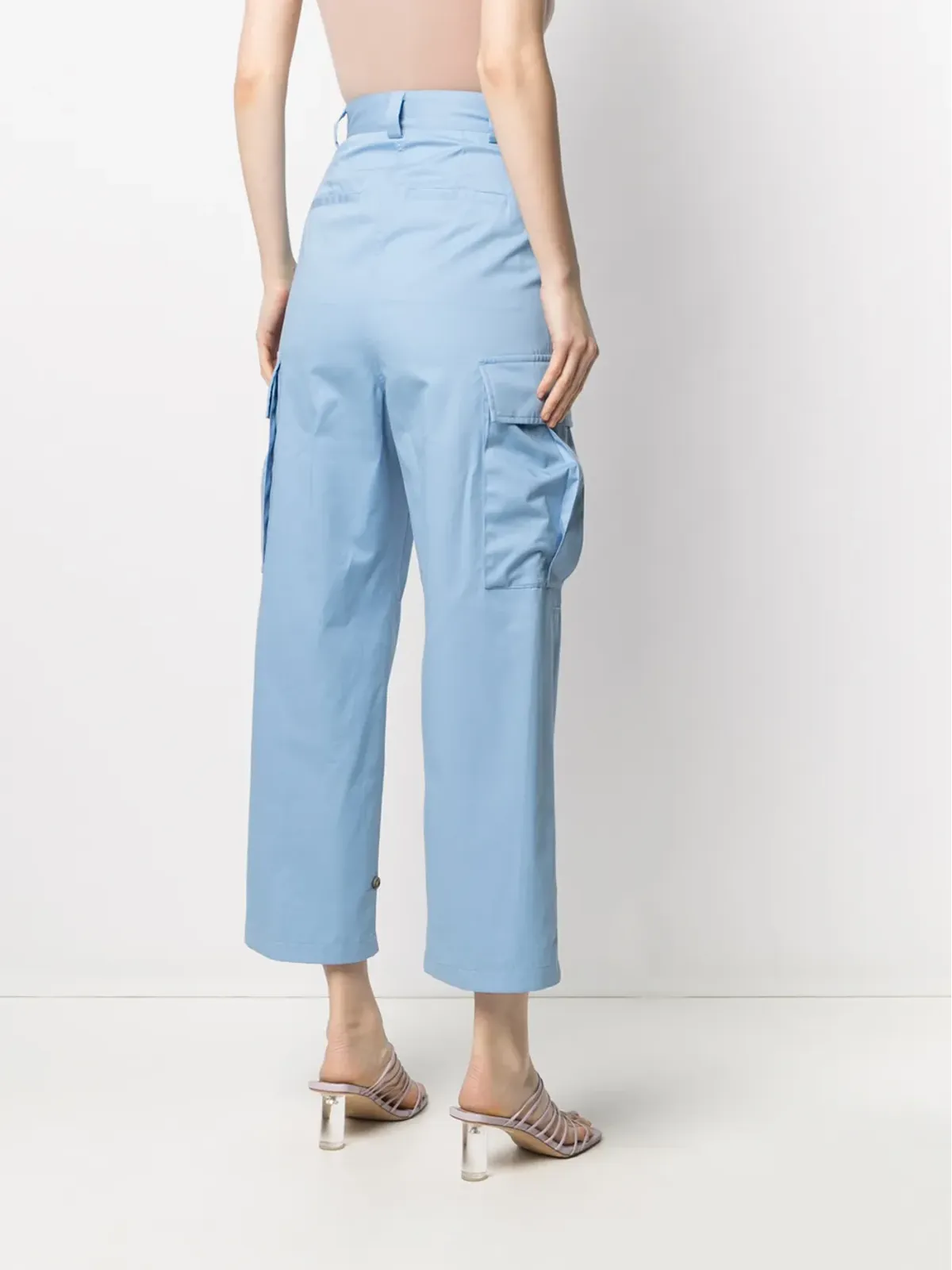 MSGM クロップドハイウエストパンツ - 画像4