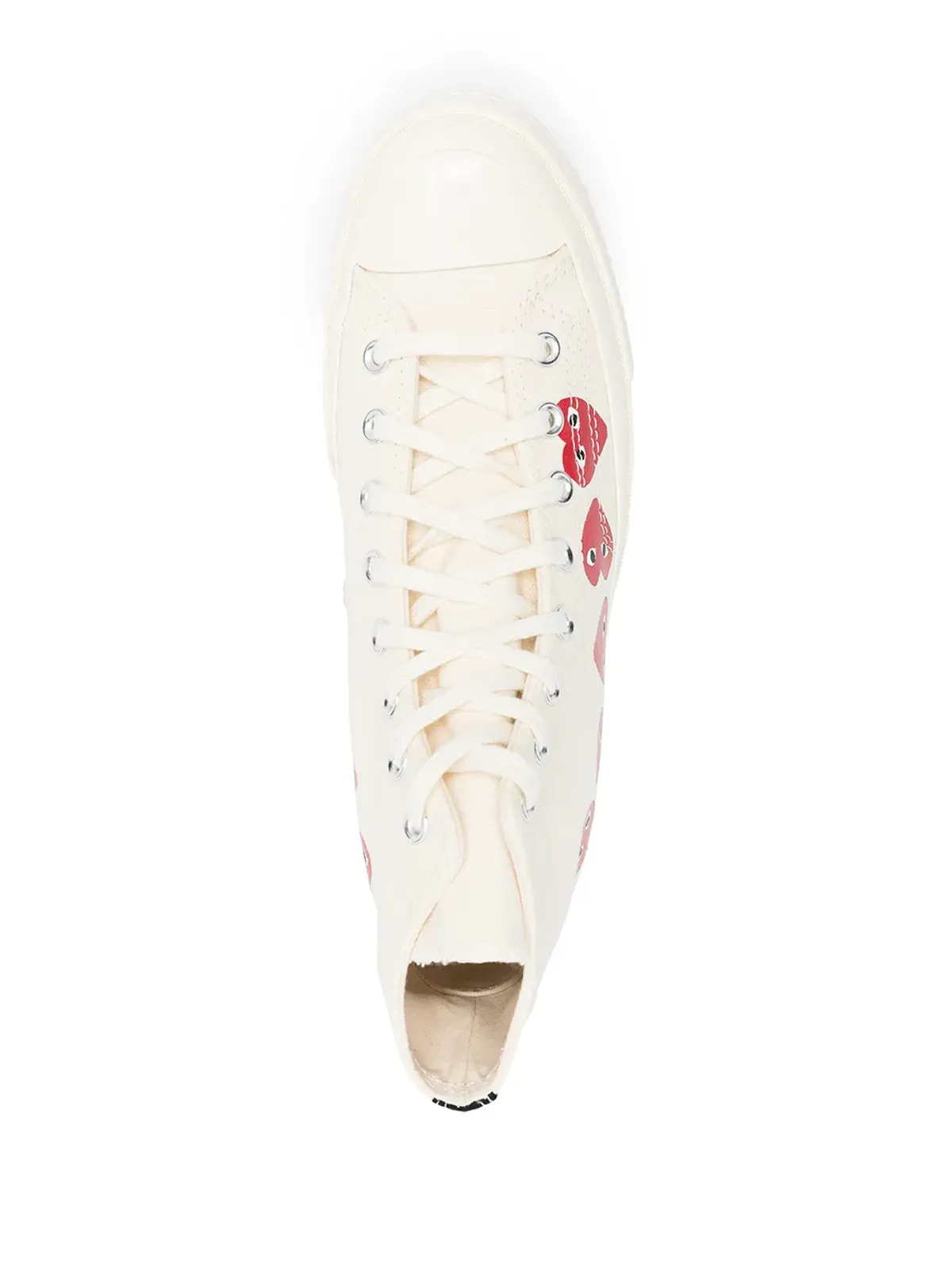 Comme Des Garçons Play x Converse Chuck 70 Hi マルチハーツ ホワイト スニーカー - 画像4