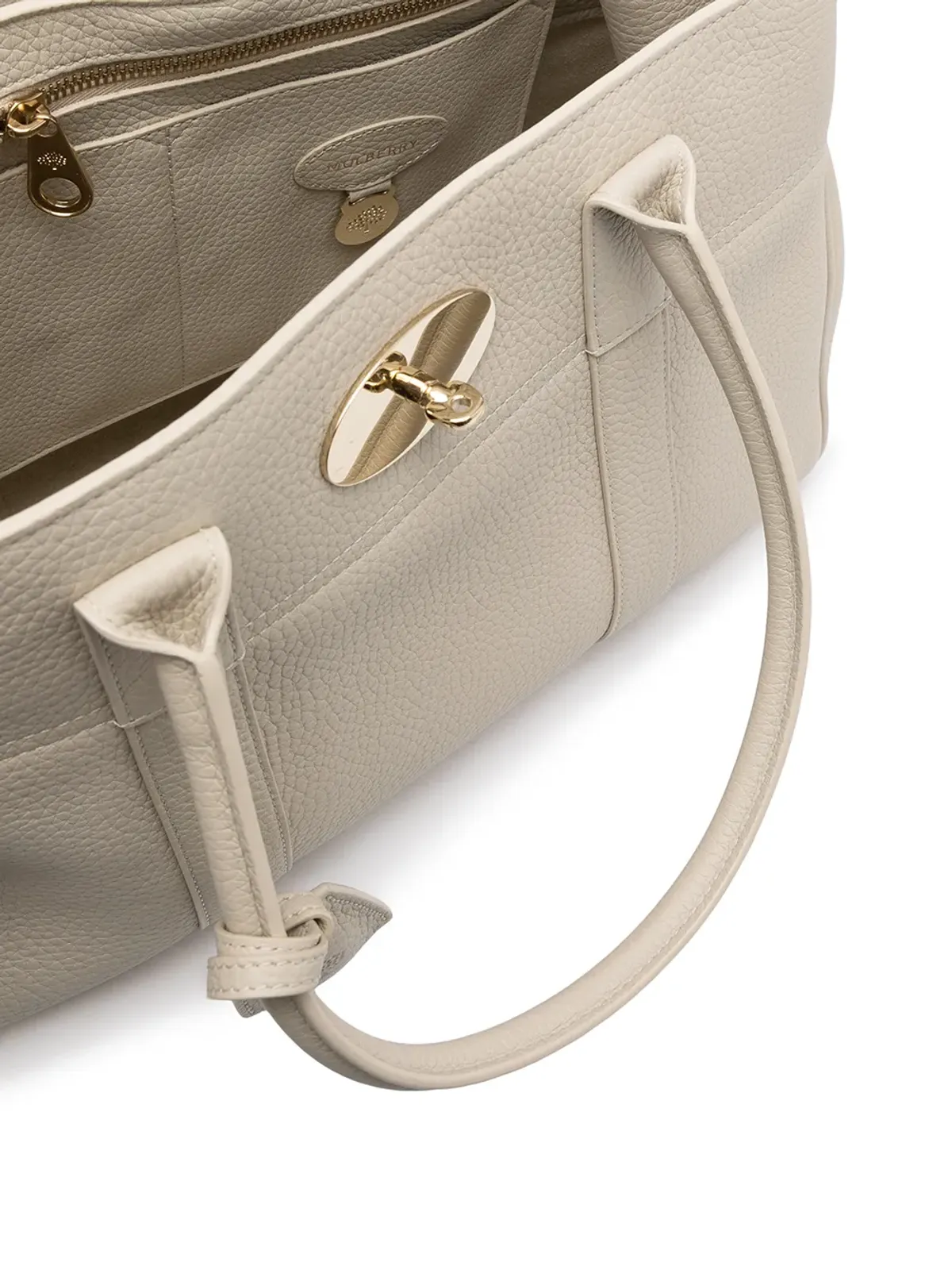 Mulberry しぼ感のあるレザーのトップハンドトート - 画像5