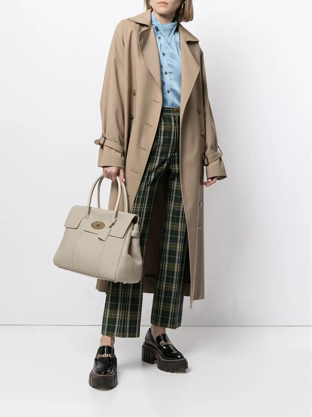 Mulberry しぼ感のあるレザーのトップハンドトート - 画像2