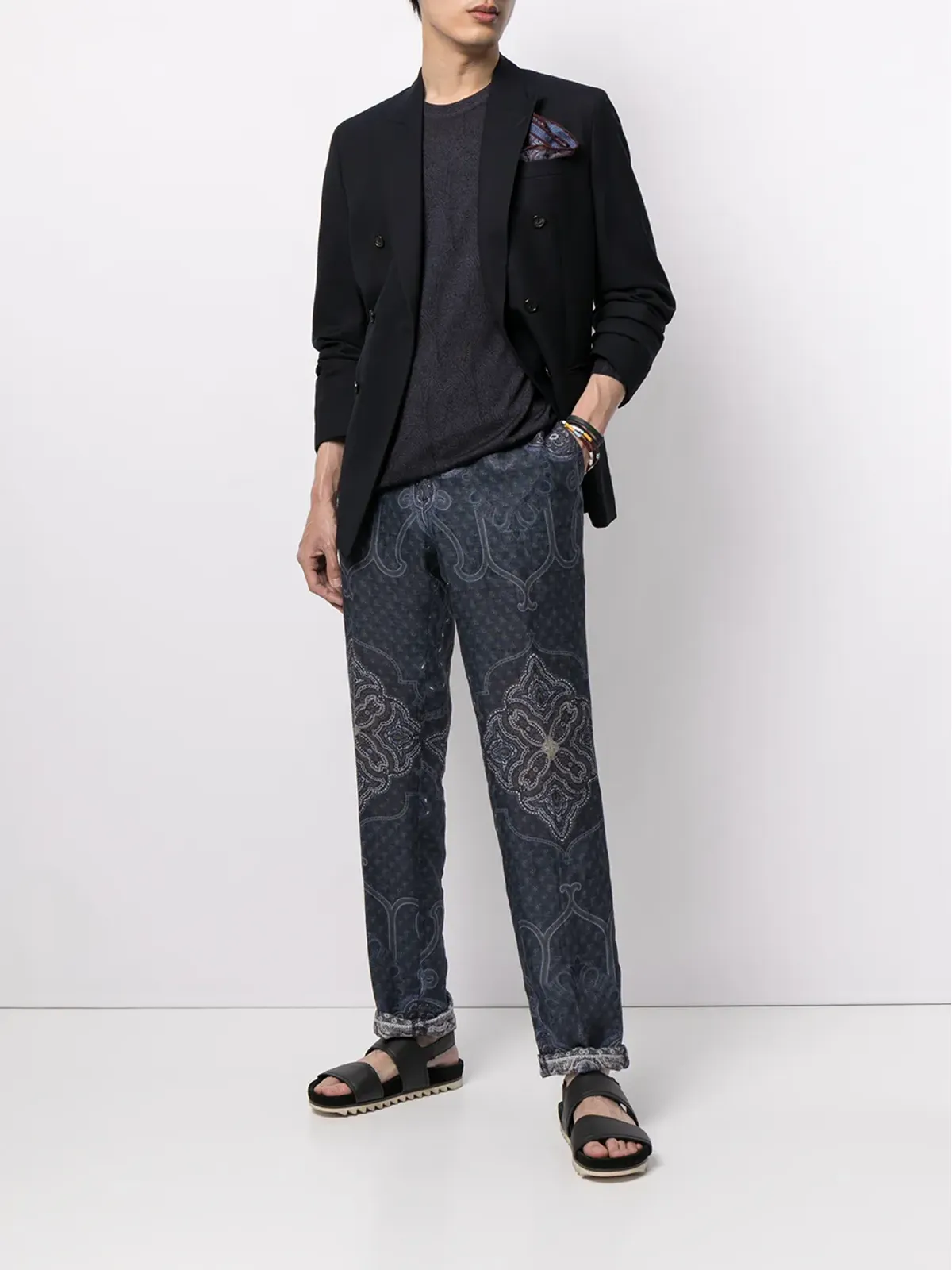 ETRO チャンキー・ニットセーター - ブルー - 画像2