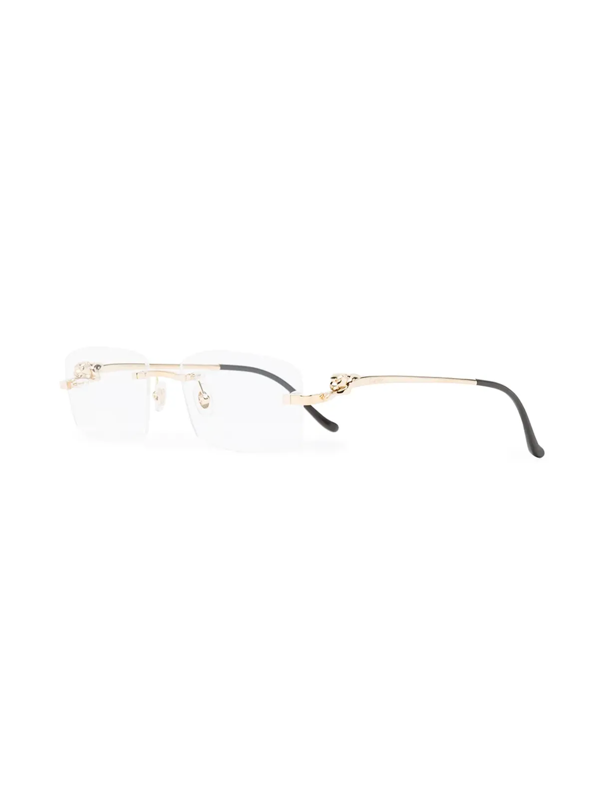Cartier Eyewear 長方形フレーム眼鏡 - 金色 - 画像2