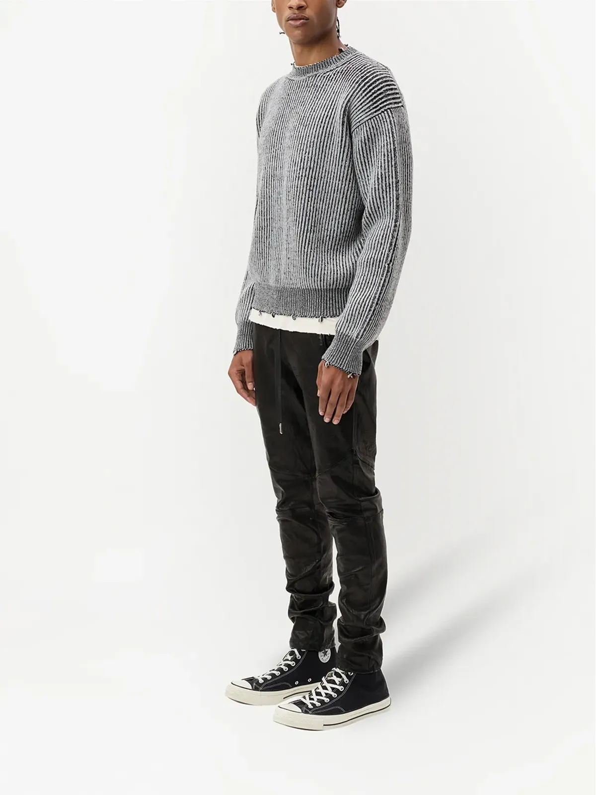 John Elliott リブ編みクルーネックジャンパー - 画像3
