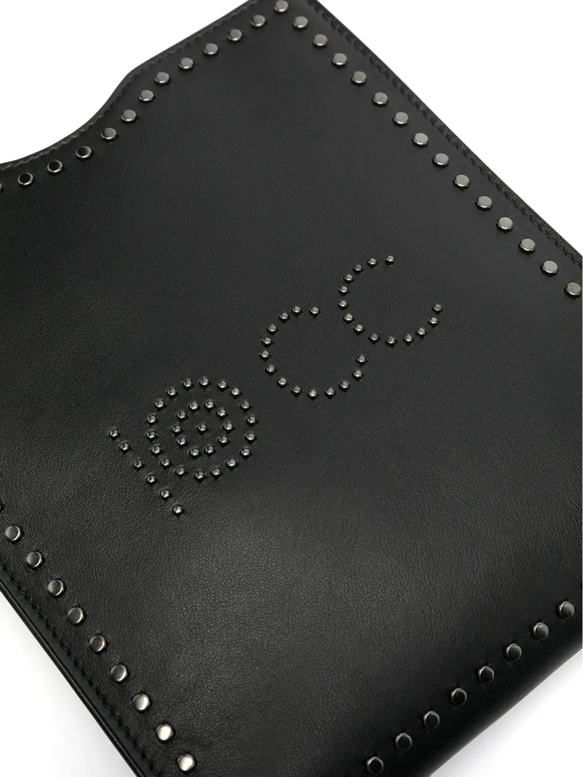 10 CORSO COMO ロゴスタッズ付きレザーショルダーバッグ - ブラック - 画像4