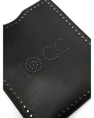 10 CORSO COMO ロゴスタッズ付きレザーショルダーバッグ - ブラック - サムネイル4