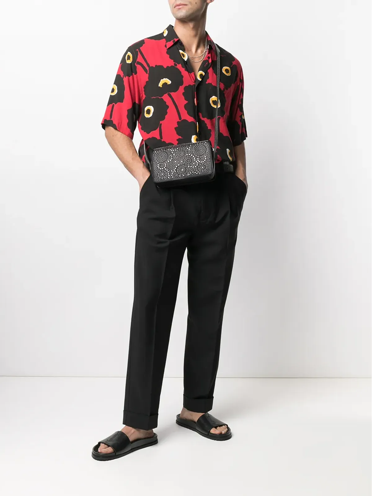 10 CORSO COMO スタッド装飾フラップカメラバッグ - 画像2