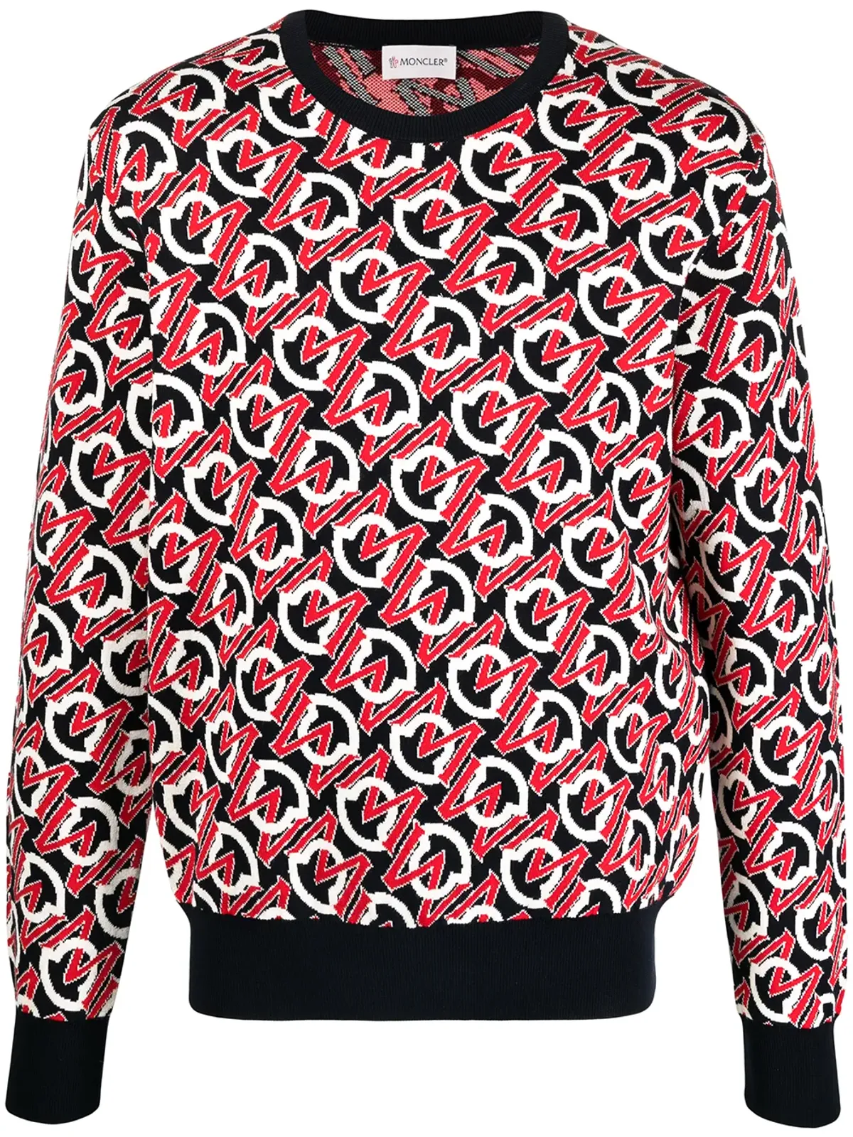 Moncler ジャカードロゴ クルーネック セーター - 画像1