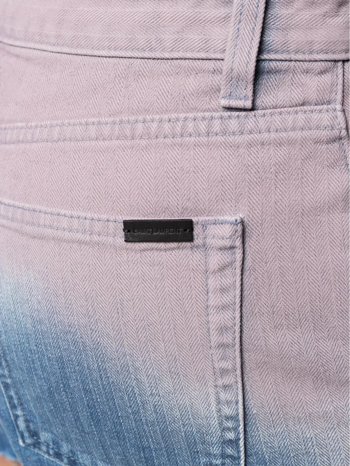 Saint Laurent オムブレエフェクトデニムショーツ - Blue - 画像5