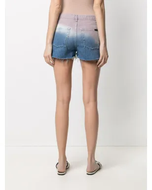 Saint Laurent オムブレエフェクトデニムショーツ - Blue - サムネイル4