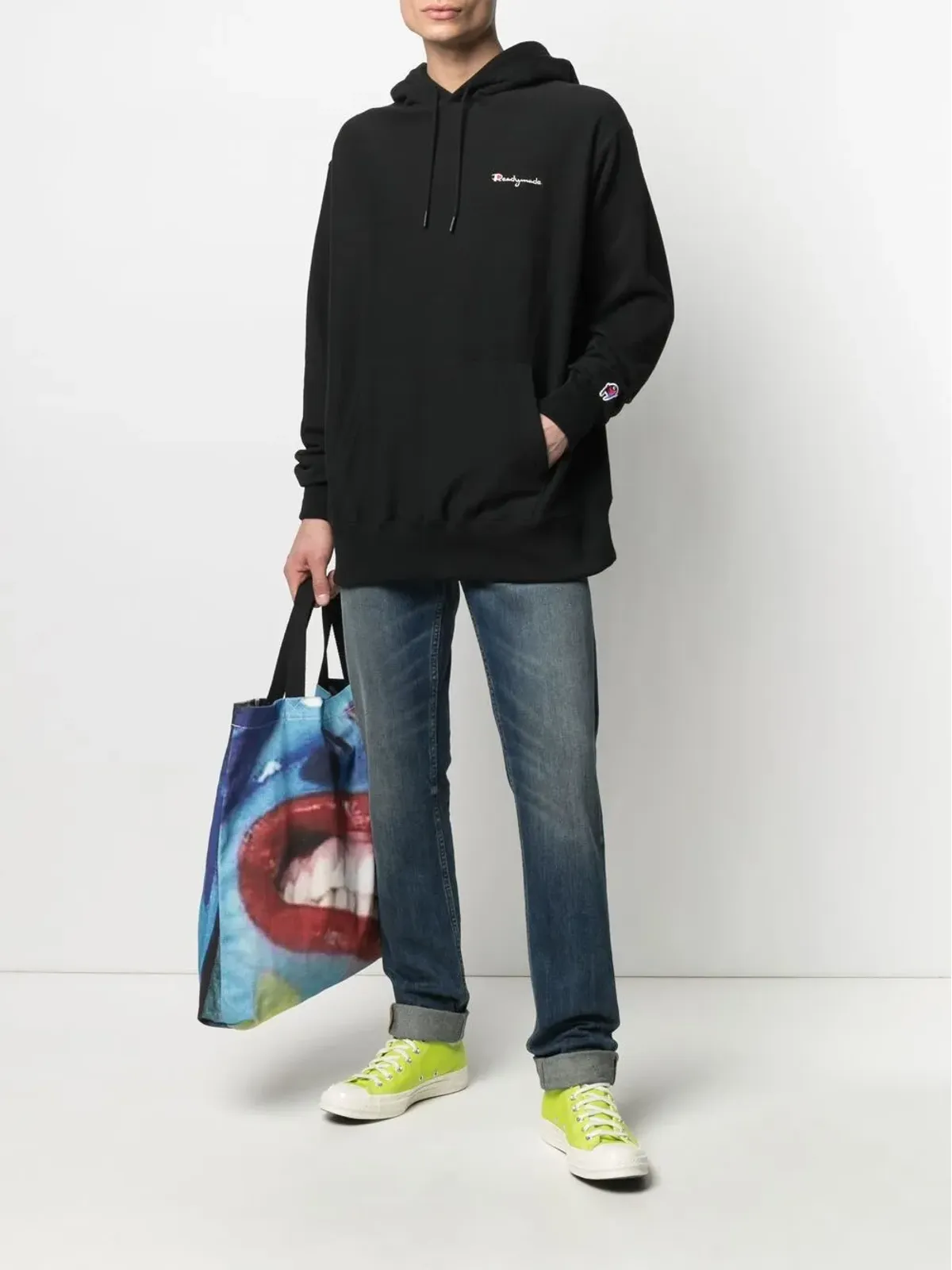 Readymade embroidered hoodie - Black - 画像2