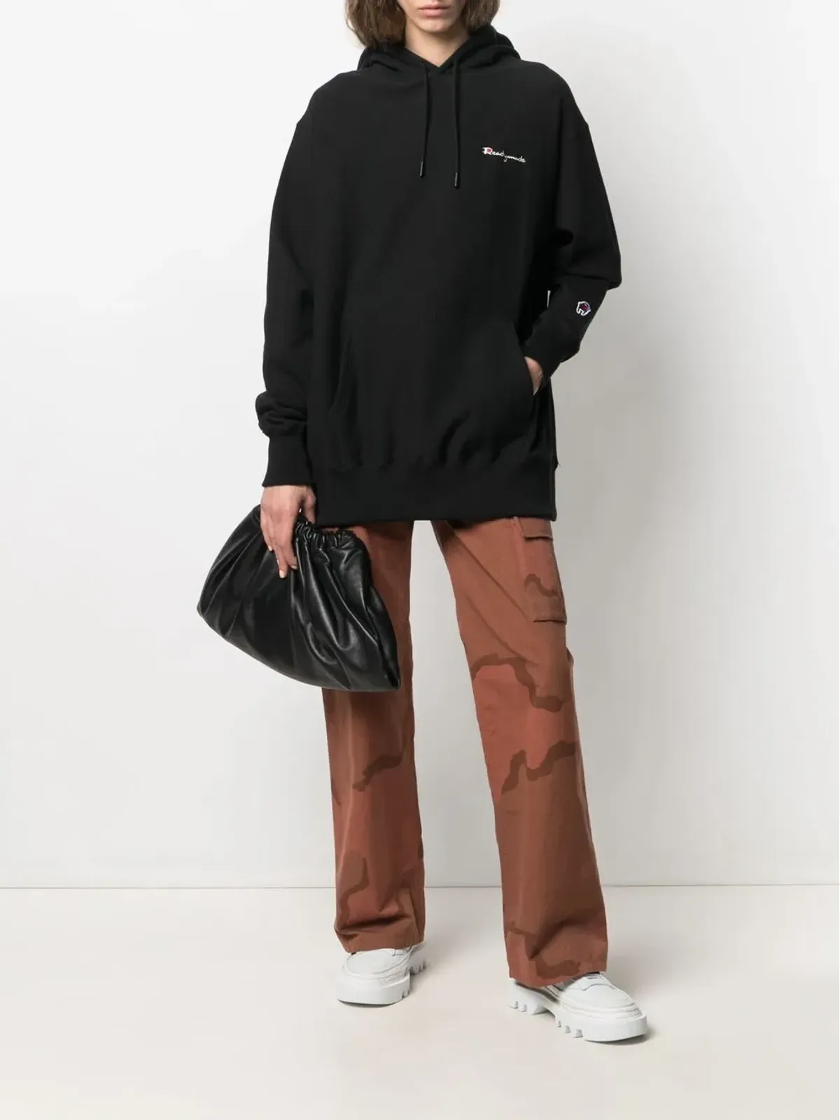 Readymade embroidered hoodie - Black - 画像3