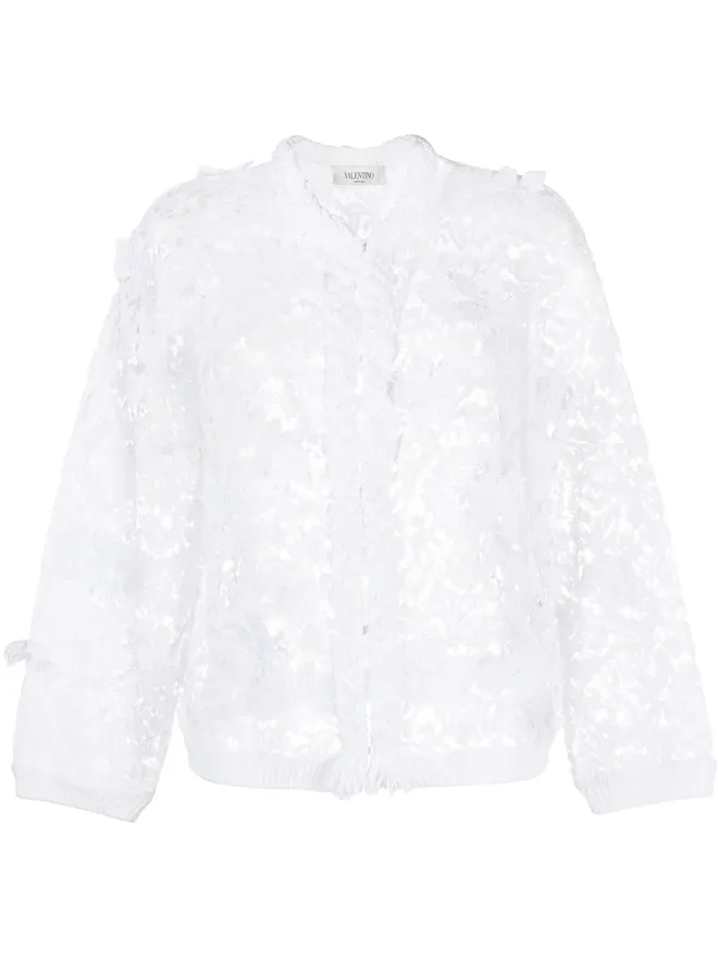 Valentino Garavani Valentino Garavani 花柄レースカーディガンの商品画像