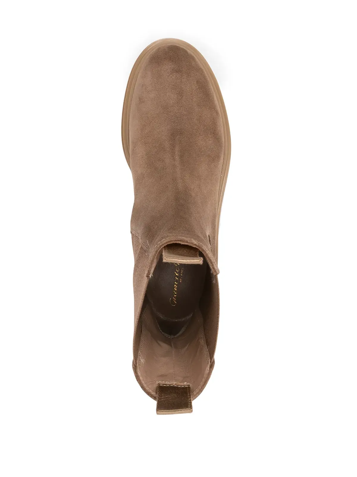 Gianvito Rossi チェルシーブーツ（スエード／キャメルブラウン） - 画像4