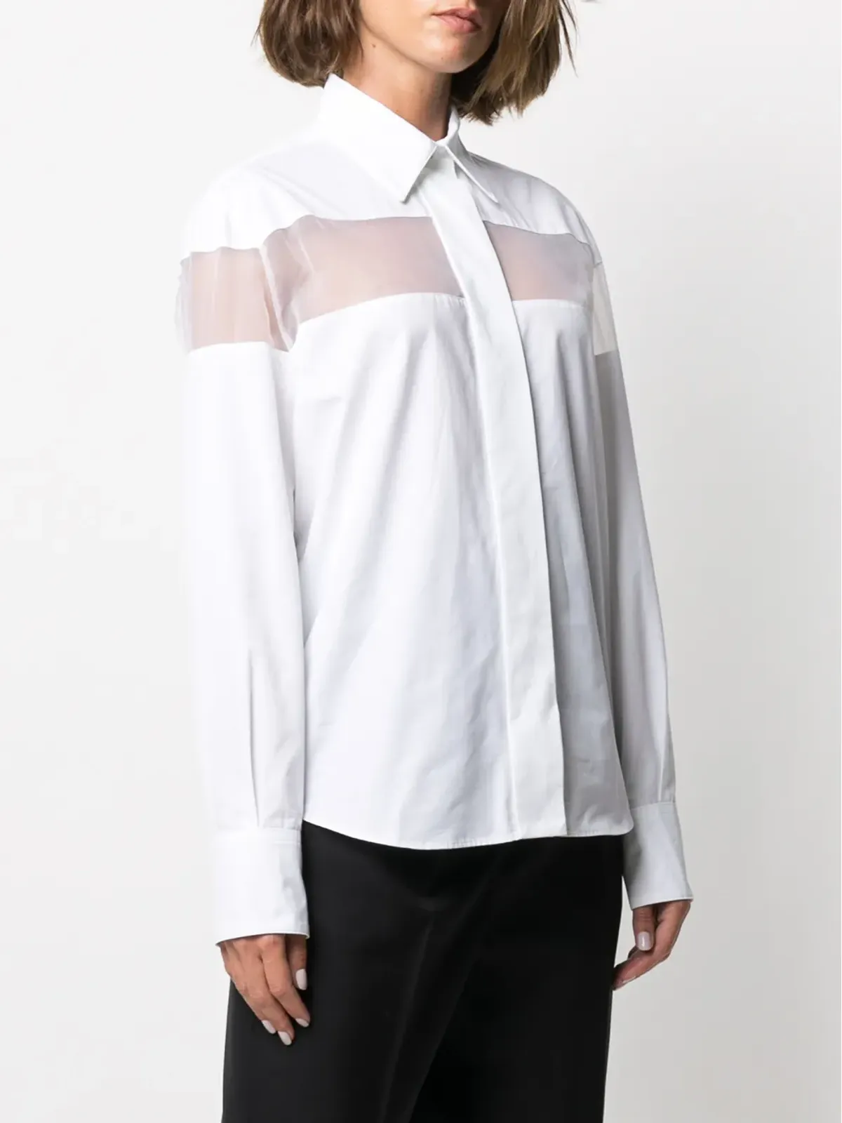 Valentino Garavani シアーパネル ロングスリーブシャツ - 画像3