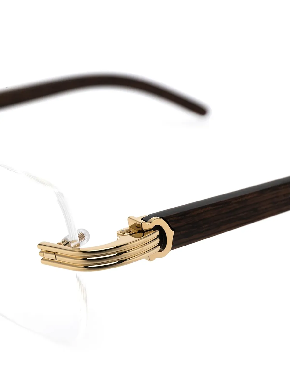 Cartier Eyewear C de Cartier 長方形フレームのメガネ - 画像3