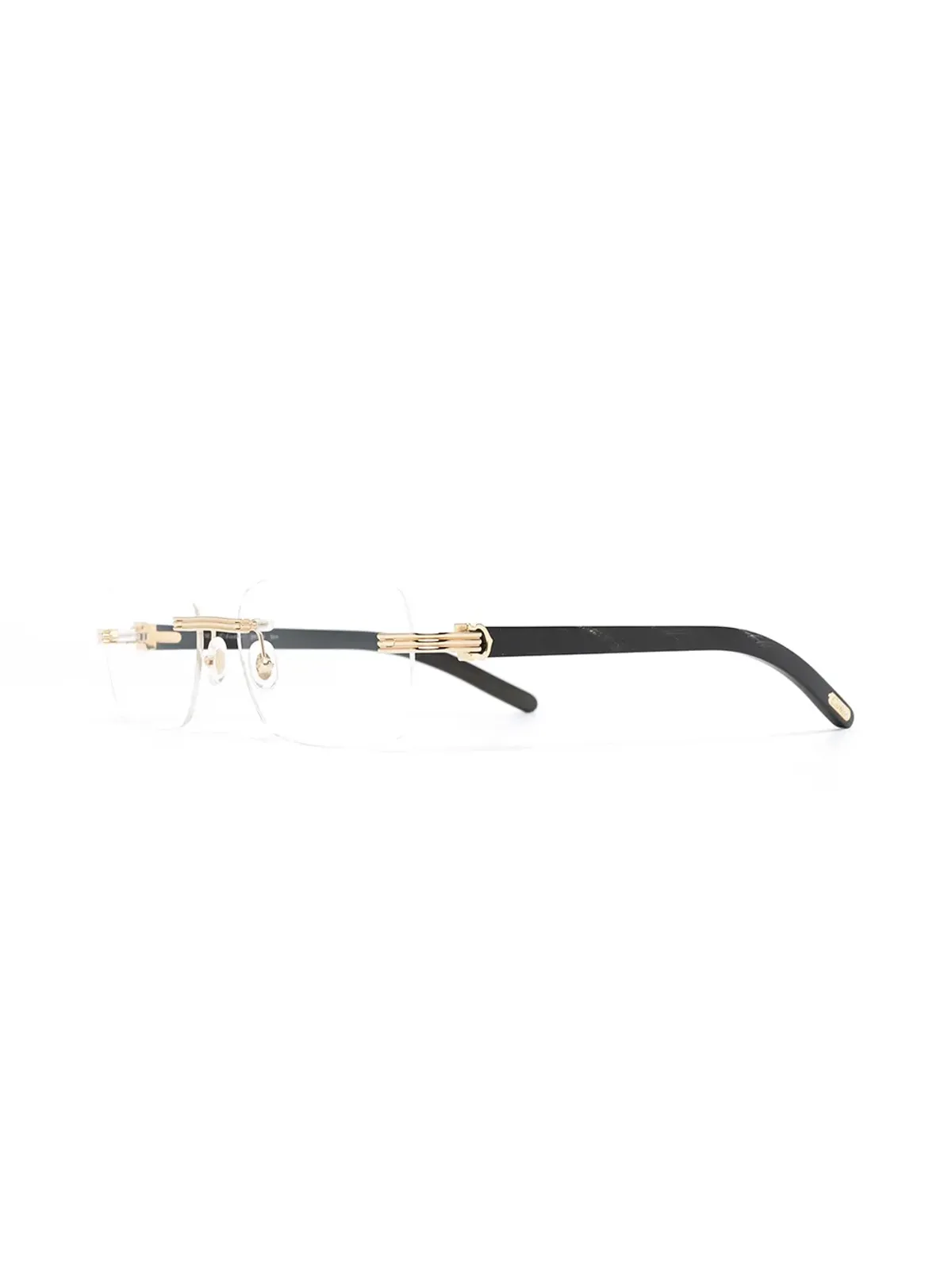 Cartier Eyewear C de Cartier 長方形フレーム眼鏡 - ブラック - 画像2
