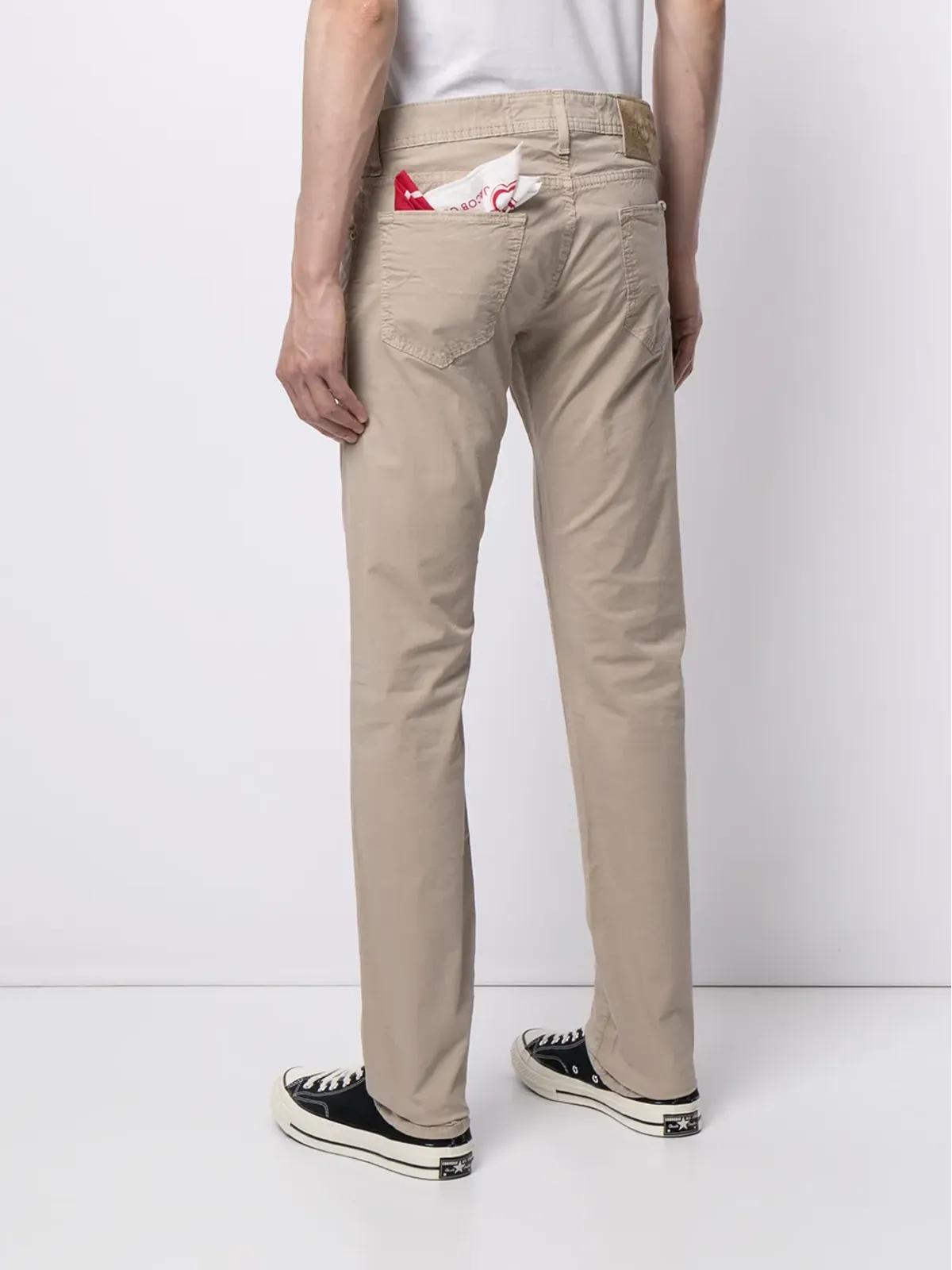 Jacob Cohën クリンクルド・スリムフィットパンツ - 画像4
